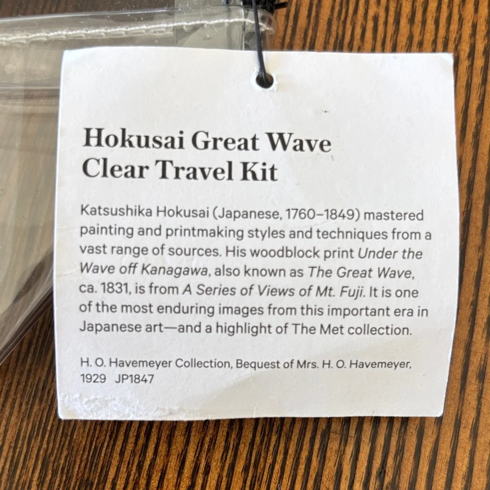 Hokusai Great Wave Clear Makeup Travel Kit